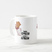 More Espresso, Less Depresso Mug Koffiemok (Voorkant links)