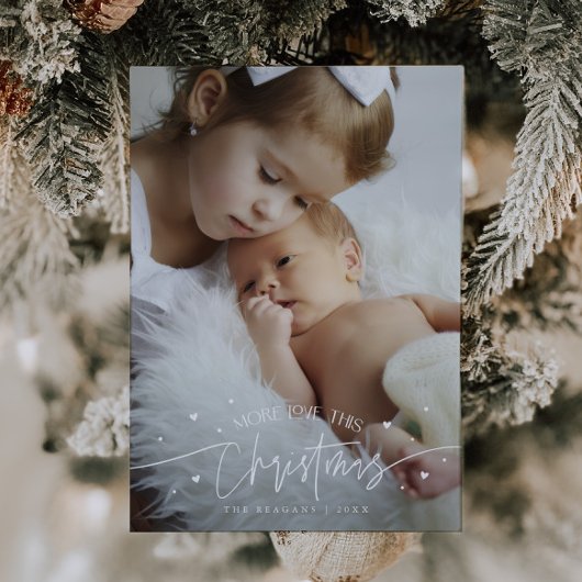 More Love This Christmas Photo Birth  Aankondiging