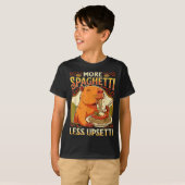 More Spaghetti Less Upsetti Capybara Illustration T-shirt (Voorkant volledig)