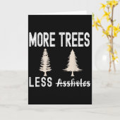 More Trees Less Holes Ugly Christmas Sweater  Kaart (Gele Bloem)