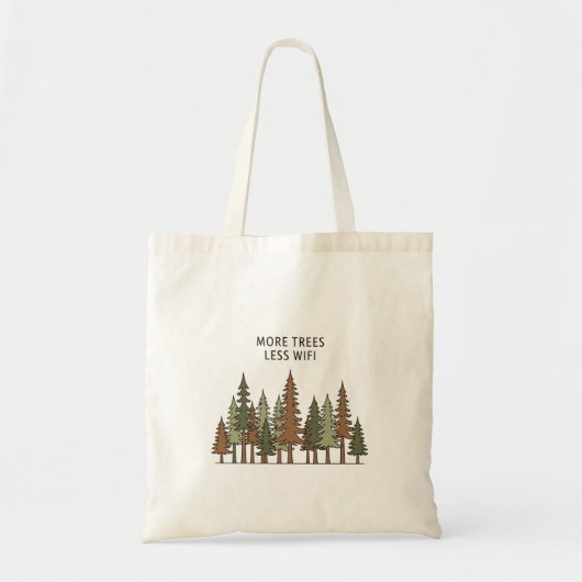 More Trees Less WiFi Tote Eco Friendly Nature bag (Voorkant)