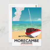 Morecambe, Lancashire Seaside-reisposter Briefkaart (Voorkant / Achterkant)