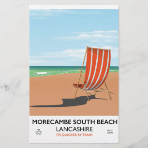 Morecambe South Beach Lancashire zeeposter Briefpapier