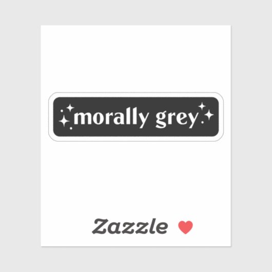 Moreel grijs sticker (Vel)
