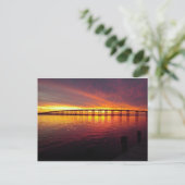 Morehead City Bridge op Sunset Briefkaart (Staand voorkant)
