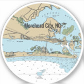 Morehead City NC Chart Sticker (Voorkant)