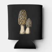 Morel Mushroom Botanische illustratie Blikjeskoeler (Achterkant)