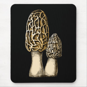 Morel Mushroom Botanische illustratie Muismat
