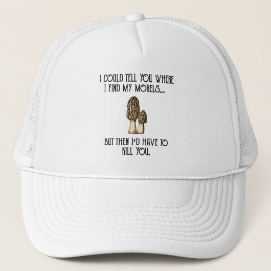 Morel Mushroom Hunter Funny Foraging Trucker Pet (Voorkant)