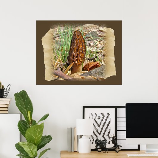 Morel Mushroom Poster (Thuiskantoor)