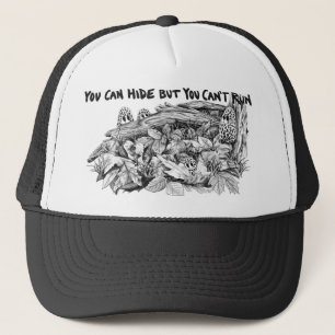 Morel Mushrooms B&W Trucker Hat Trucker Pet