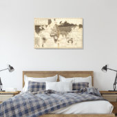 Morele politieke wereld canvas afdruk (Insitu (Slaapkamer))