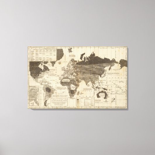 Morele politieke wereld canvas afdruk (Voorkant)