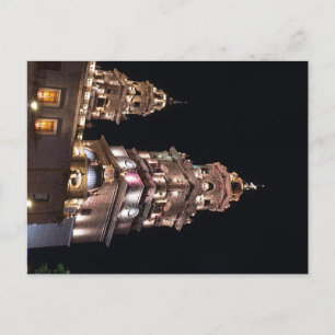 Morelia kathedraal torent 's nachts uit briefkaart