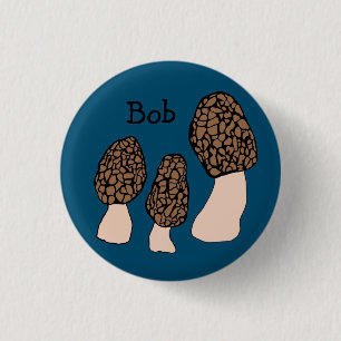 Morels Mushrooms Fun Fungi CUSTOMIZE IT Ronde Button 3,2 Cm