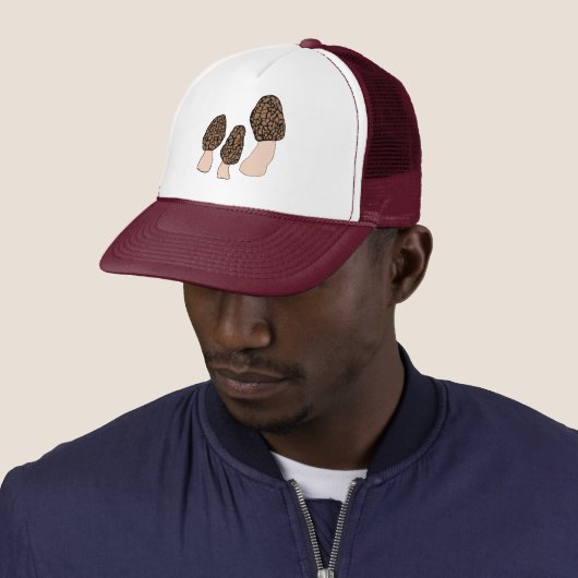 Morels Mushrooms Fun Fungi DOCUSTOMIZE IT Trucker Pet (In situ)