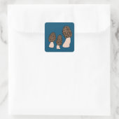 Morels Mushrooms Fun Fungi DOCUSTOMIZE IT Vierkante Sticker (Tas)
