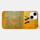 MORENDE STAR, geel, bruin, zwart monogram Case-Mate iPhone Case (Achterkant (horizontaal))