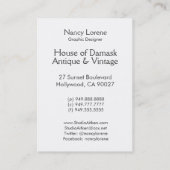 Morenkleuren: Vogelschilderen in Turquoise en Gree Visitekaartje (Achterkant)