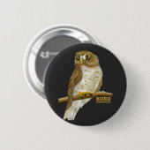 Morepork Ruru Nieuw-Zeeland Vogel Ronde Button 5,7 Cm (Voorkant /achterkant)