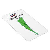 Moreton Island Australia map poster Magneet (Rechterzijde)