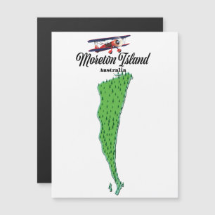 Moreton Island Australië kaart poster