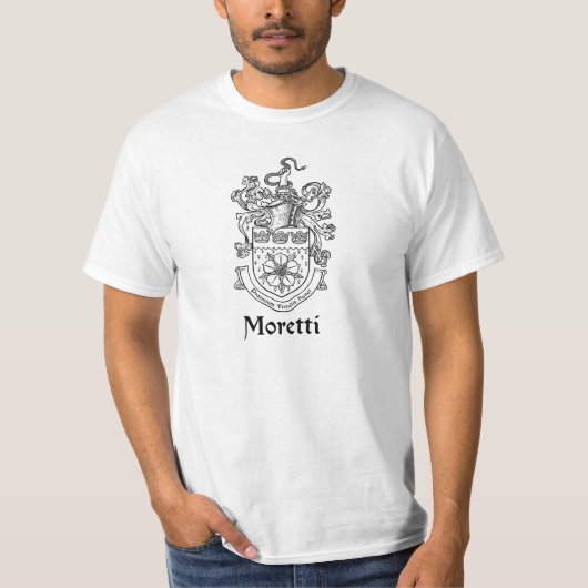 Moretti Family Crest/Coat of Arms T-Shirt (Voorkant)