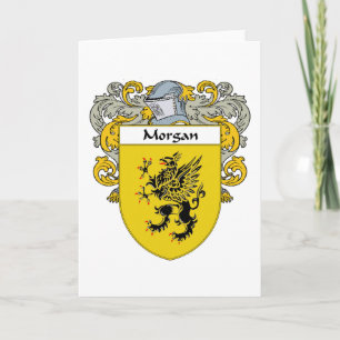 Morgan Coat of Arms (gemanteld) Feestdagen Kaart