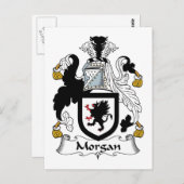 Morgan Family Crest Briefkaart (Voorkant / Achterkant)