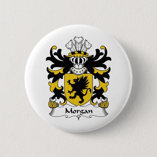 Morgan Family Crest Ronde Button 5,7 Cm (Voorkant)