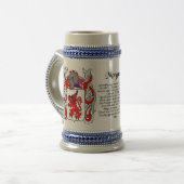 Morgan Family Crest Stein Bierpul (Voorkant links)
