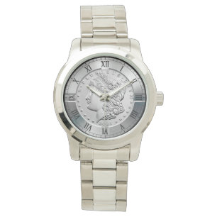 Morgan Herdenking Zilveren Dollar Voorzijde ~ * ~ Horloge