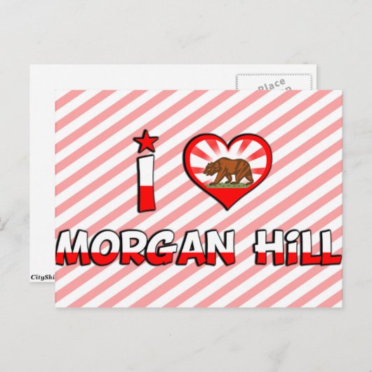 Morgan Hill, CA Briefkaart (Voorkant / Achterkant)