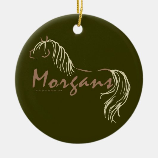 Morgan Horses Keramisch Ornament (Voorkant)