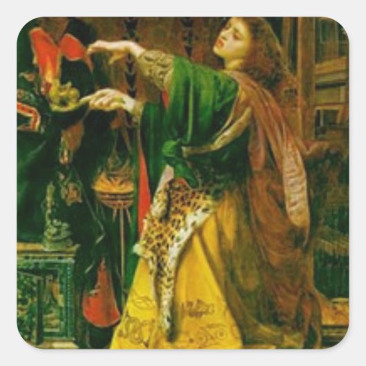Morgan le Fay - Arthurlegende Vierkante Sticker (Voorkant)