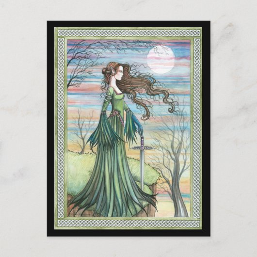 Morgan Le Fay Fantasy Art Briefkaart (Voorkant)