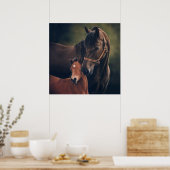 Morgan Mare en Foal van Lynn Peterson Poster (Keuken)