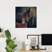 Morgan Mare et Foal par Lynn Peterson Poster (Bureau à domicile)