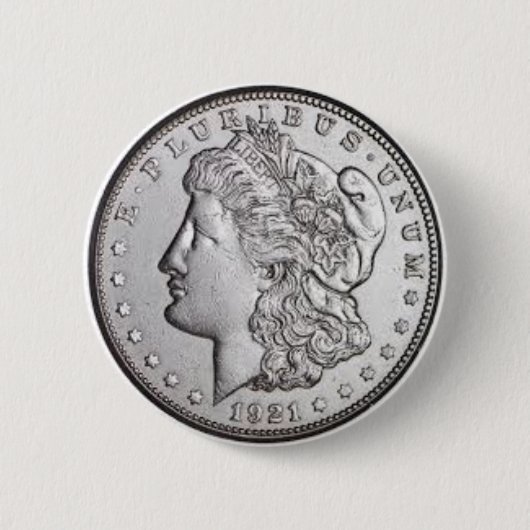 Morgan Silver Dollar Button (Voorkant)
