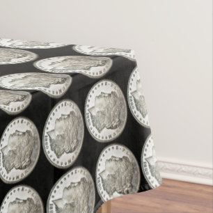 Morgan Silver Dollar Coin Show Tablecloth Tafelkleed