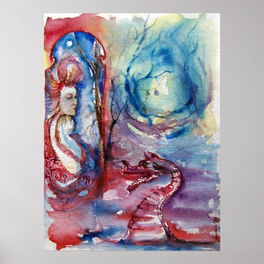 MORGANA/Magic/Mystery Pink Blue Fantasy Poster (Voorkant)