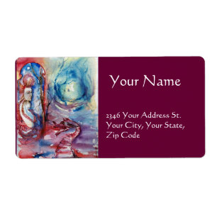 MORGANA / Magie en Mystery , Roze Blauwe Fantastis Etiket