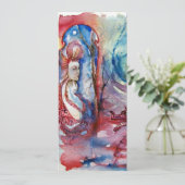 MORGANA, roze blauw paars rood wit Kaart (Staand voorkant)