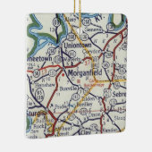 Morganfield KY  Map Keramisch Ornament (Rechts)