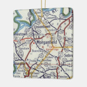 Morganfield KY  Map Keramisch Ornament (Links)