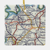 Morganfield KY  Map Keramisch Ornament (Voorkant)