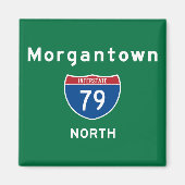 Morgantown 79 magneet (Voorkant)