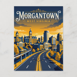 Morgantown Verenigde Staten Briefkaart