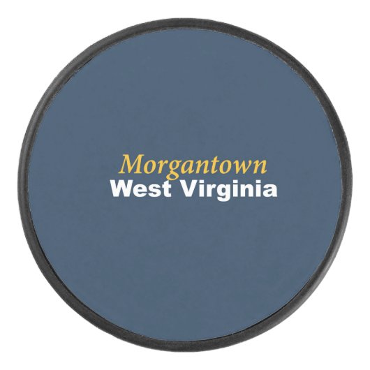 Morgantown, West Virginia Hockey Puck (Voorkant)