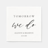 Morgen doen we Elegant Rehearsal Dinner Servet (Voorkant)